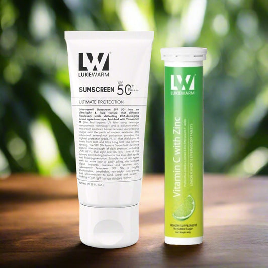 Lukewarm Sunscreen & Vitamin C with Zinc Effervescent Combo - Lukewarm