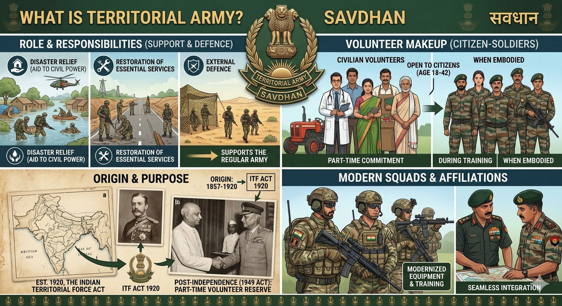 Territorial Army (TA) in India: What It Is, Ranks, Roles & Service Model