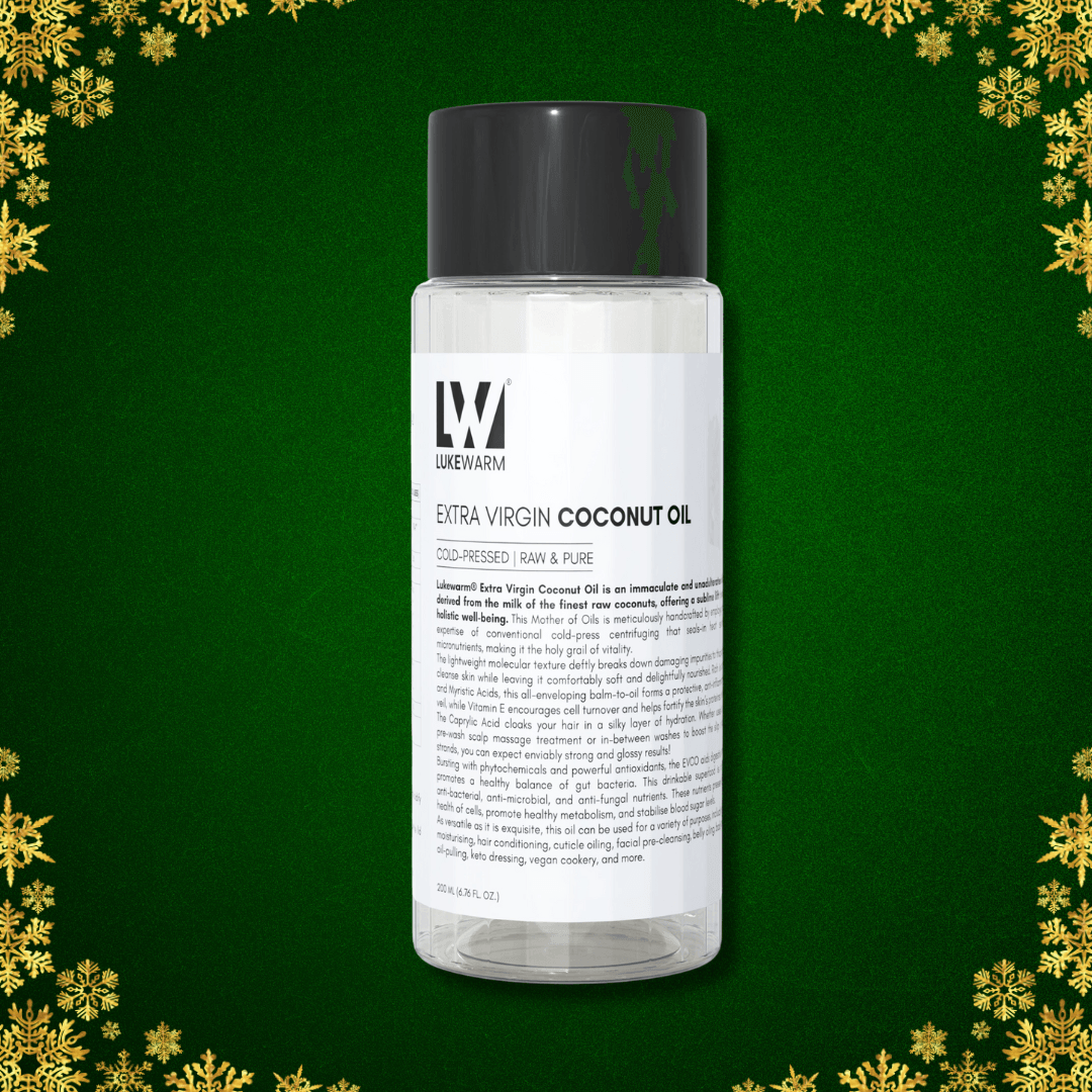 Lukewarm Extra Virgin Coconut Oil (Cold Pressed Raw & Pure), 200ml : Pure and Premium Nourishment - Inside Out - Lukewarm