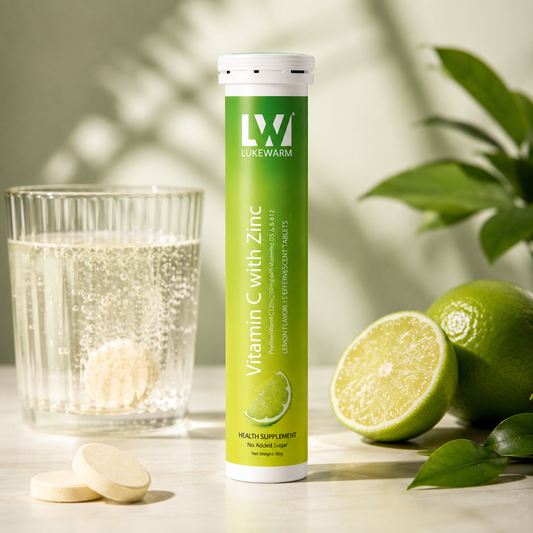 Natural Vitamin C from Amla + Zinc | Refreshing Lemon Flavour, 15 Tabs