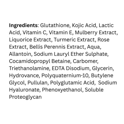 Glutathione Face Wash | Clear & Brighten, 100ml