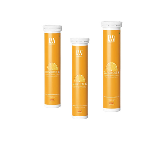 Lukewarm Glutathione 1K Orange Flavour, 15 Effervescent Tablets (Pack Of 3) - Lukewarm