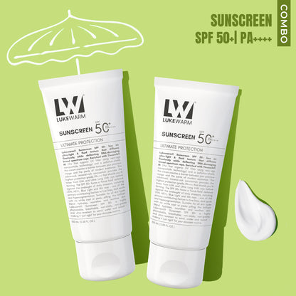 Lukewarm Sunscreen SPF 50+ PA++++, 100ml (Pack Of 2)