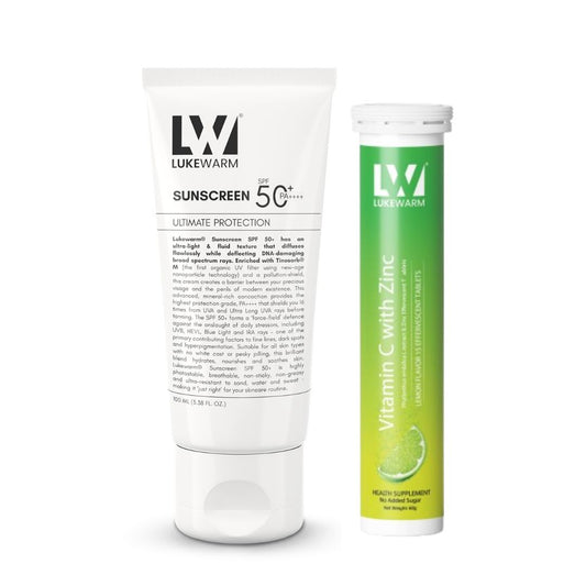 Lukewarm Sunscreen & Vitamin C with Zinc Effervescent Combo - Lukewarm