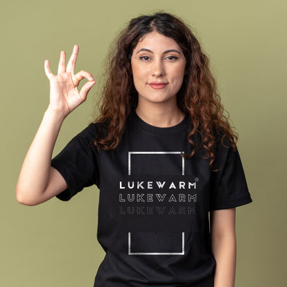 Lukewarm Black Round Neck T-shirt - Women - Centered Vibe - Lukewarm
