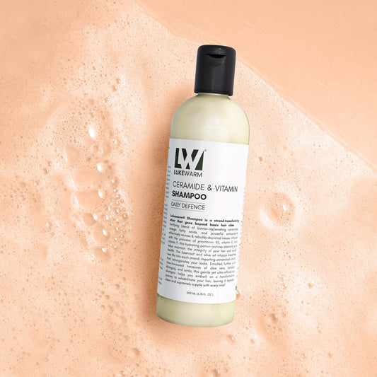 Lukewarm Ceramide & Vitamin Daily Defence Shampoo, 200ml : Hair Repair & Fall Protection, Strengthening & Healthy Growth - Lukewarm