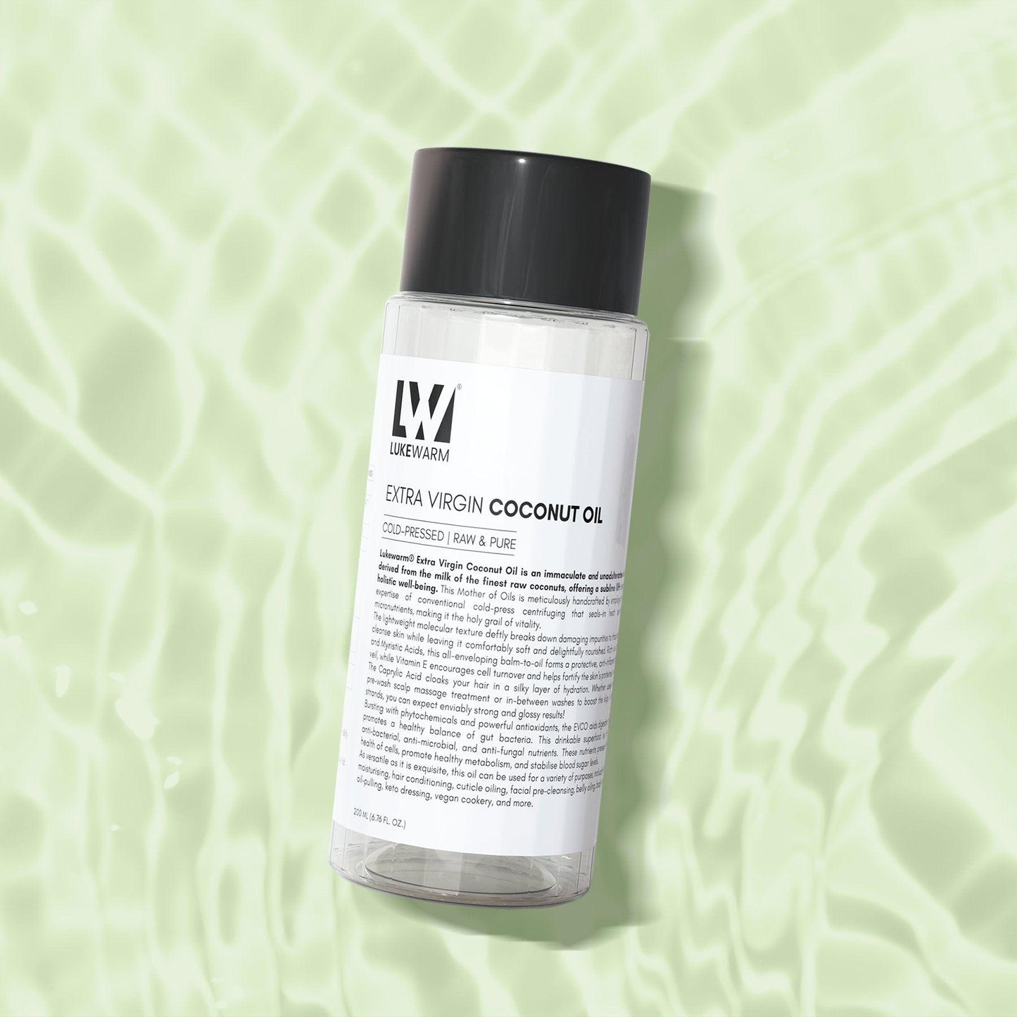Lukewarm Extra Virgin Coconut Oil (Cold Pressed Raw & Pure), 200ml : Pure and Premium Nourishment - Inside Out - Lukewarm