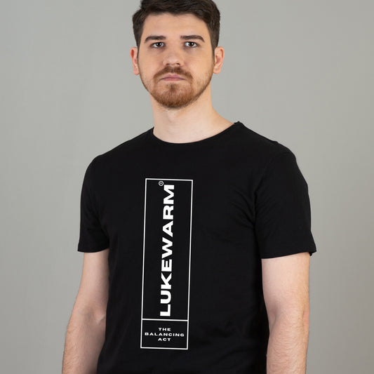 Lukewarm Black Round Neck T-shirt - Sleek Essence