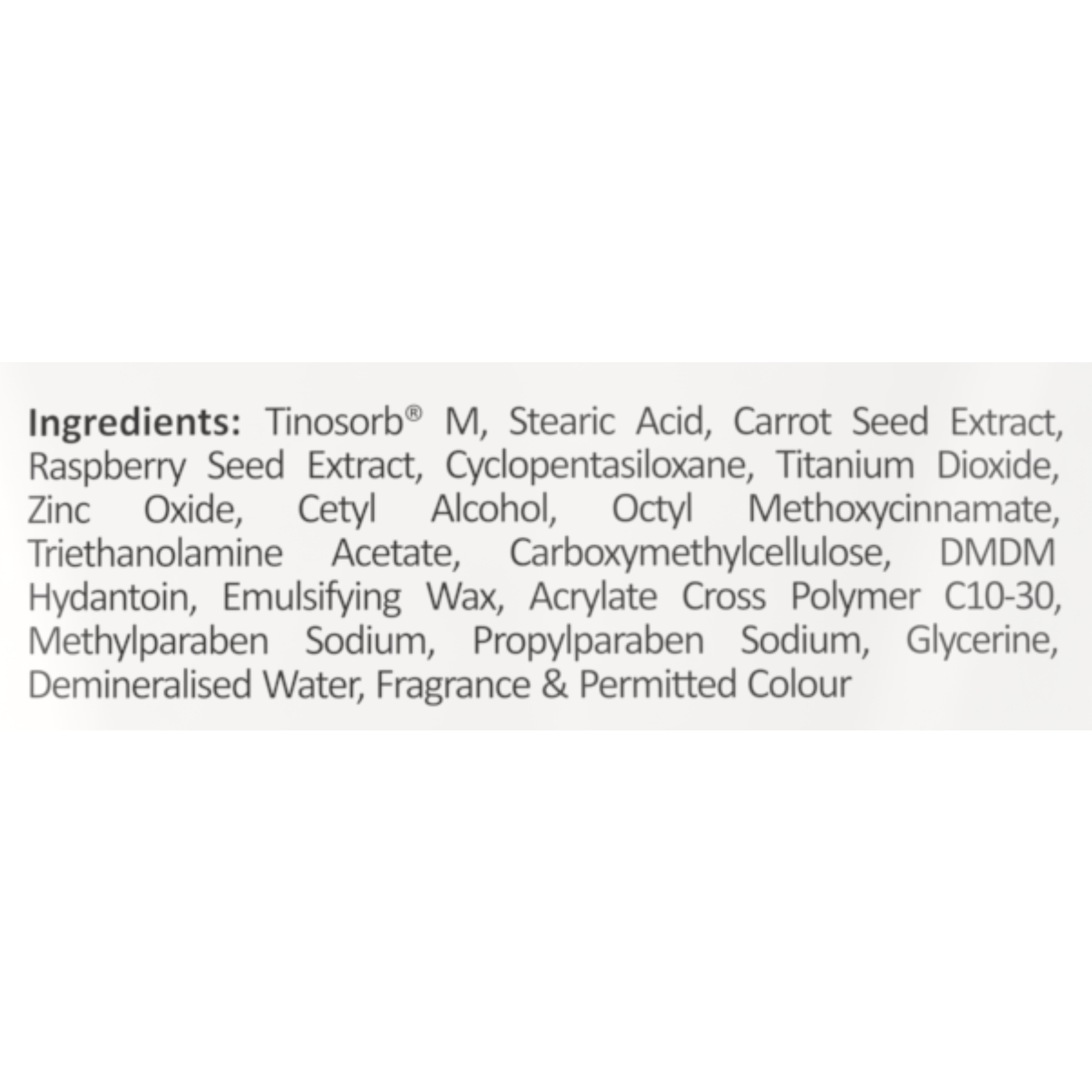 Lukewarm Sunscreen Ingredients